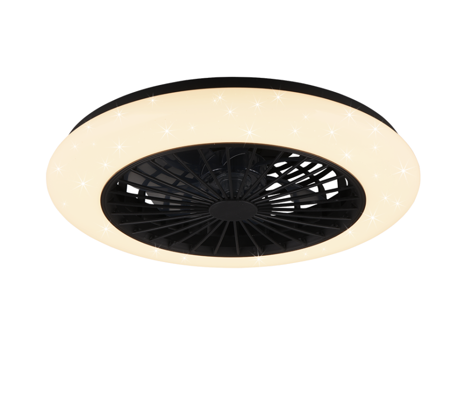 Ανεμιστήρας Οροφής Μαύρο Ματ 50cm Led  26,8w 3000-6500K 2600lm Trio Lighting Stralsund R62522132