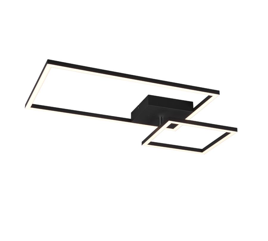 Πλαφονιέρα Οροφής 63cm Led SMD 25w 3000K 3000lm Black Mat Trio Lighting Padela R62642132