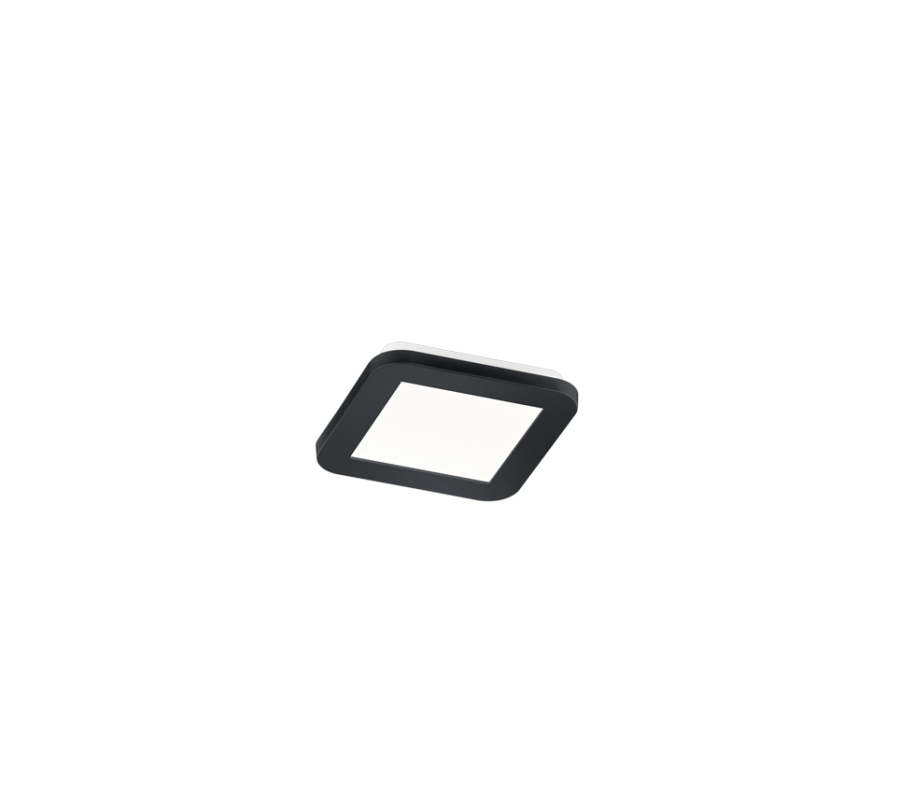 Πλαφονιέρα Οροφής IP44 Μαύρο Ματ 17xH3cm LED 9w 3000K 1000lm Switch Dimmer Trio Lighting Camillus R62931032