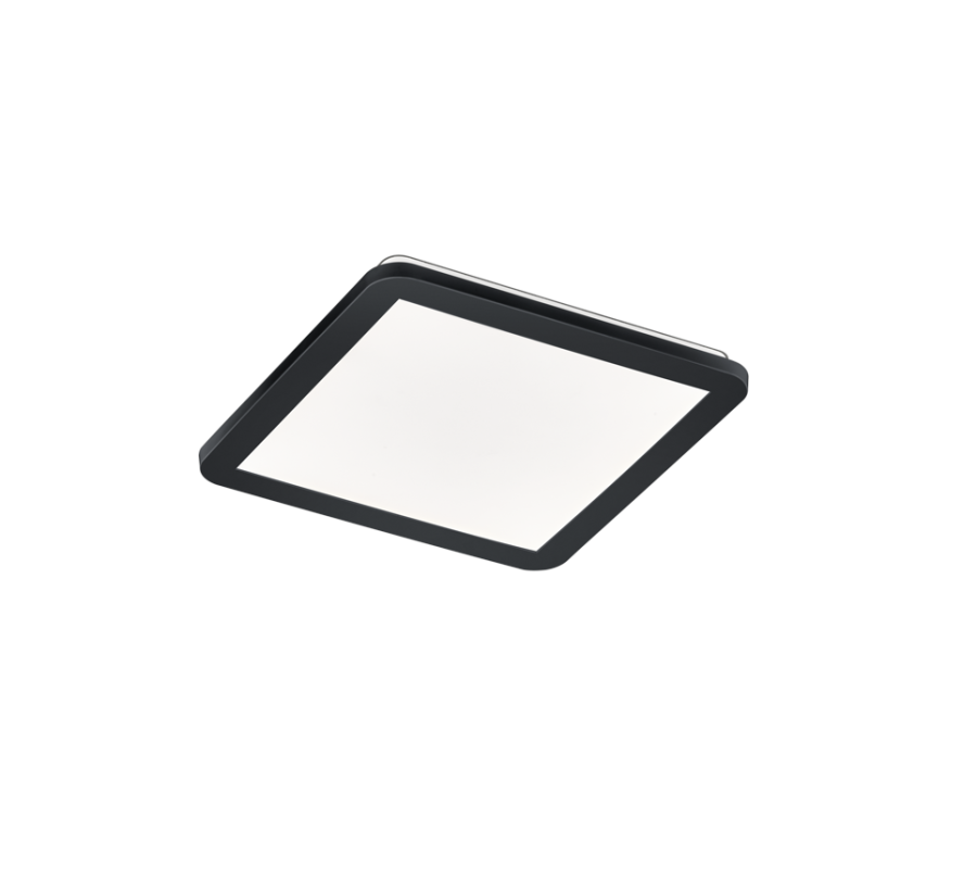 Πλαφονιέρα Οροφής IP44 Μαύρο Ματ 30xH3cm LED 16w 3000K 1900lm Switch Dimmer Trio Lighting Camillus R62931832