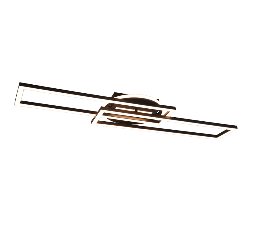 Πλαφονιέρα Οροφής Μεταλλική Μαύρη 90cm LED 30w 2700-6000K 4500lm Remote Control Trio Lighting Twister R67183132
