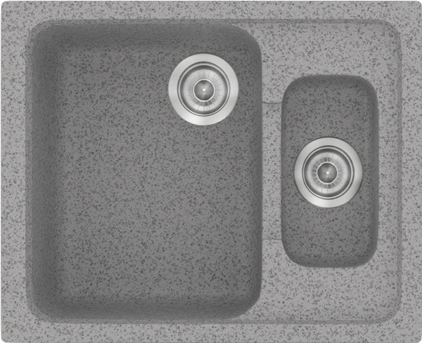 Sanitec Νεροχύτης 330 Classic 62×51 330-04-Granite-Grey