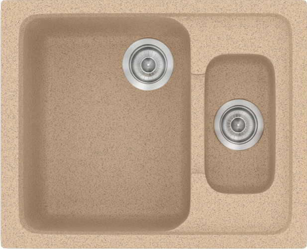 Sanitec Νεροχύτης 330 Classic 62×51 330-10-Granite-Beige