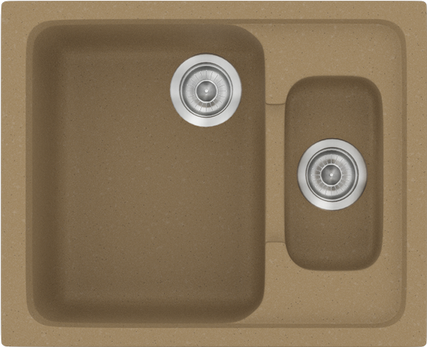 Sanitec Νεροχύτης 330 Classic 62×51 330-16-Metallic-Coffee