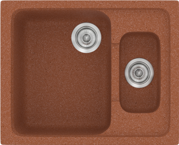 Sanitec Νεροχύτης 330 Classic 62×51 330-20-Granite-Terracota