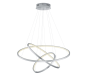 Κρεμαστό Φωτιστικό Nickel Mat 80xH150cm LED 78w 9200lm 3000-6000K Trio Lighting Aaron 352710307