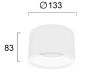 Σποτ Οροφής Μονόφωτο 1xGX53 D133xH83mm Λευκό Κεραμικό Fibo Viokef 4290100