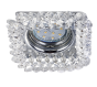 Σποτ Τετράγωνο 10x10cm Χωνευτό Σποτ 1xGU10 Crystal Glass Shade Trio Lighting Dolomite 651800152