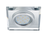 Σποτ Χωνευτό Τετράγωνο 9xH7cm Χρωμέ-Γυαλί 1xGU10 Trio Lighting Pirin 652200152