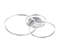 Πλαφονιέρα Οροφής Νίκελ Ματ 78xH11cm 2700-6500K 3200lm RGB Remote Control Trio Lighting Winona 670810607