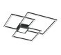Μεταλλική Πλαφονιέρα Οροφής Ανθρακί 65xH5cm LED 28w 3000K 320lm Switch Dimmer Trio Lighting Hydra 676210442