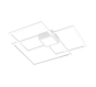 Μεταλλική Πλαφονιέρα Οροφής Λευκό Ματ 65xH6cm LED 38w 3000K 4400lm Switch Dimmer Trio Lighting Hydra 676240431