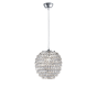 Κρεμαστό Φωτιστικό Χρωμέ 35xH160cm Μονόφωτο 1xE27 Glittering Acrylic Stones Trio Lighting Petty R30451906
