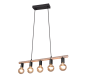 Φωτιστικό Vintage Κρεμαστό 80xH150cm 5xE27 Σχοινί Trio Lighting Einar R30605032