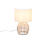 Πορτατίφ 25xH38cm 1xE27 Μπεζ Καπέλο Βάση Φυσικό Rattan Trio Lighting Rike R51131036