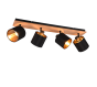 Σποτ Τετράφωτη Ράγα 4xE14 σε Μαύρο Χρώμα Trio Lighting Tommy R81334030