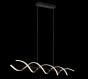 Φωτιστικό Κρεμαστό Ράγα L105x16xH150cm Led SMD 45w 5600lm 2300+3000+4000K Βουρτσιστό Αλουμίνιο-Μαύρο Ματ Lighting Sequence 341810205