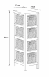 Συρταριέρα MDF με 4 Συρτάρια 17x24x65cm Μπεζ MRShome  DS-1237000