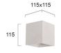 Απλίκα Concrete Τσιμέντο Επίτοιχη Up-Down 115x115xH115mm Μονόφωτη 1xG9 Viokef Cube 4096902