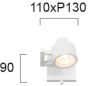 Σποτ Μονόφωτο 1xGU10  110x130xH90mm Λευκό Viokef Magma 4095000