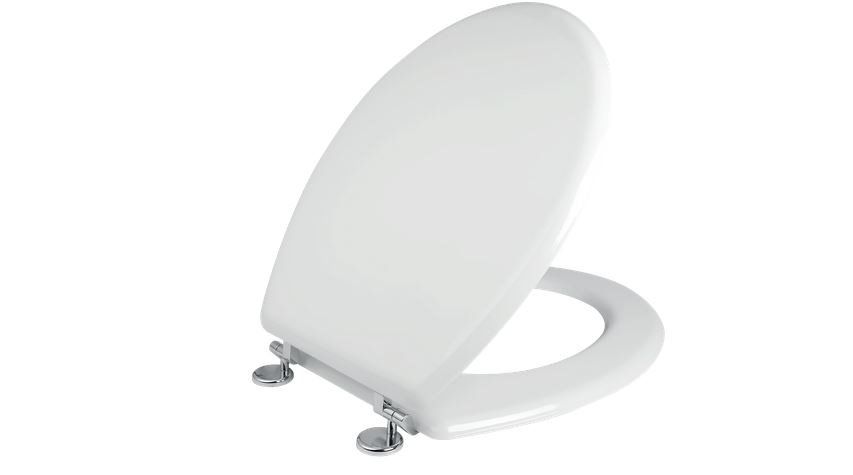 Κάλυμμα Λεκάνης WC Bαρέως Τύπου MDF Λευκό Μ36x40-46cm Οπές 11-20cm Elvit 0039 