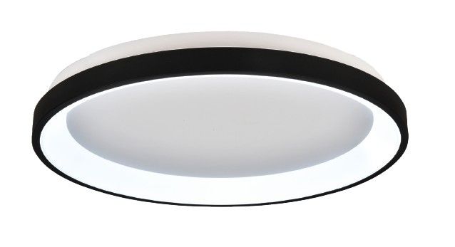 Πλαφονιέρα οροφής LED 28W 3CCT από μαύρο μέταλλο και ακρυλικό D:40x5cm 42044-C-Black