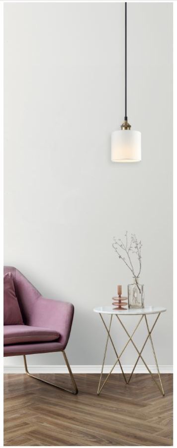 SE21-BR-10-SH1 MAGNUM BRONZE White Shade Pendant+ HOMELIGHTING 77-8725