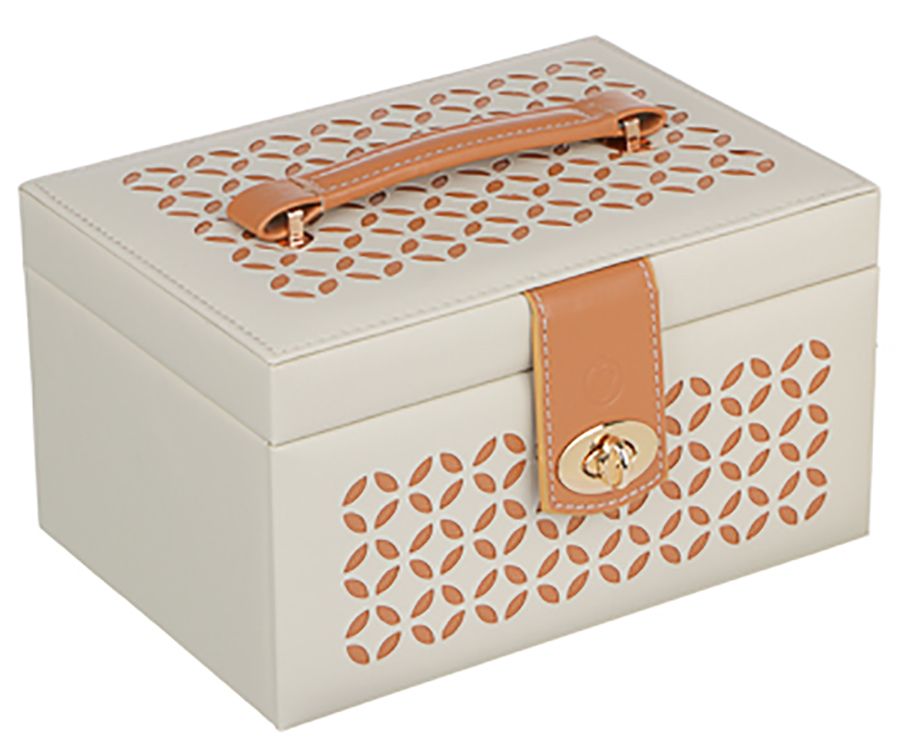 Γυναικεία Κοσμηματοθήκη από Δερματίνη με Laser Cut 22x15x13cm Etoile LM-098A