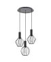 SE21-BL-4-3BL-GR12 ADEPT FLEX Black Pendant Black Metal Grid+ HOMELIGHTING 77-8905