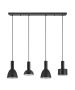 SE21-BL-4-4BL-MS123 ADEPT FLEX Black Pendant Black Metal Shade+ HOMELIGHTING 77-8912