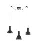 SE21-BL-4-BL3-MS12 ADEPT FLEX Black Pendant Black Metal Shade+ HOMELIGHTING 77-8914
