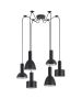 SE21-BL-4-BL6-MS12 ADEPT FLEX Black Pendant Black Metal Shade+ HOMELIGHTING 77-8913