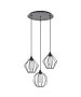 SE21-BL-B10-3BL-GR12 ADEPT FLEX Black Metal Grid Pendant+ HOMELIGHTING 77-8950