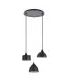 SE21-BL-B10-3BL-MS123 ADEPT FLEX Black Metal Shade Pendant+ HOMELIGHTING 77-8955