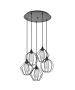 SE21-BL-B10-5BL-GR12 ADEPT FLEX Black Metal Grid Pendant+ HOMELIGHTING 77-8951