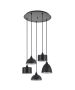 SE21-BL-B10-5BL-MS123 ADEPT FLEX Black Metal Shade Pendant+ HOMELIGHTING 77-8956