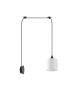 SE21-BL-B10-BL1W-SH1 ADEPT PENDANT White Fabric Wall Lamp + HOMELIGHTING 77-9007