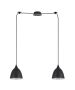 SE21-BL-B10-BL2-MS2 ADEPT PENDAT Black Metal Shade + HOMELIGHTING 77-9044
