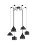 SE21-BL-B10-BL6-MS12 ADEPT FLEX Black Metal Shade Pendant+ HOMELIGHTING 77-8958