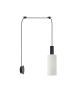 SE21-BL-GL3 ADEPT TUBE Black Matt Wall Lamp White Glass+ HOMELIGHTING 77-8820