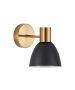 SE21-GM-16-MS2 ADEPT GOLD MATT WALL LAMP BLACK METAL SHADE+ HOMELIGHTING 77-8308
