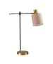 SE21-GM-36-SH3 ADEPT TABLE LAMP Gold Matt and Black Metal Table Lamp Brown Shade+ HOMELIGHTING 77-8338
