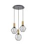 SE21-GM-4-3BL-GR12 ADEPT FLEX Gold Matt Pendant Black Metal Grid+ HOMELIGHTING 77-8935