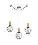 SE21-GM-4-BL3-GR12 ADEPT FLEX Gold Matt Pendant Black Metal Grid+ HOMELIGHTING 77-8939