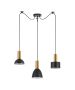 SE21-GM-4-BL3-MS12 ADEPT FLEX Gold Matt Pendant Black Metal Shade+ HOMELIGHTING 77-8944
