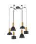 SE21-GM-4-BL6-MS12 ADEPT FLEX Gold Matt Pendant Black Metal Shade+ HOMELIGHTING 77-8943