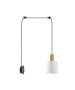 SE21-GM-4-NM1W-SH1 ADEPT TUBE Gold Matt Wall Lamp White Fabric Shade+ HOMELIGHTING 77-8824