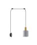 SE21-GM-4-NM1W-SH2 ADEPT TUBE Gold Matt Wall Lamp Gray Fabric Shade+ HOMELIGHTING 77-8825