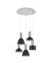 SE21-NM-4-5BL-MS123 ADEPT FLEX Nickel Matt Pendant Black Metal Shade+ HOMELIGHTING 77-8926