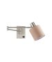 SE21-NM-52-SH3 ADEPT WALL LAMP Nickel Matt Wall lamp with Switcher and Brown Shade+ HOMELIGHTING 77-8374